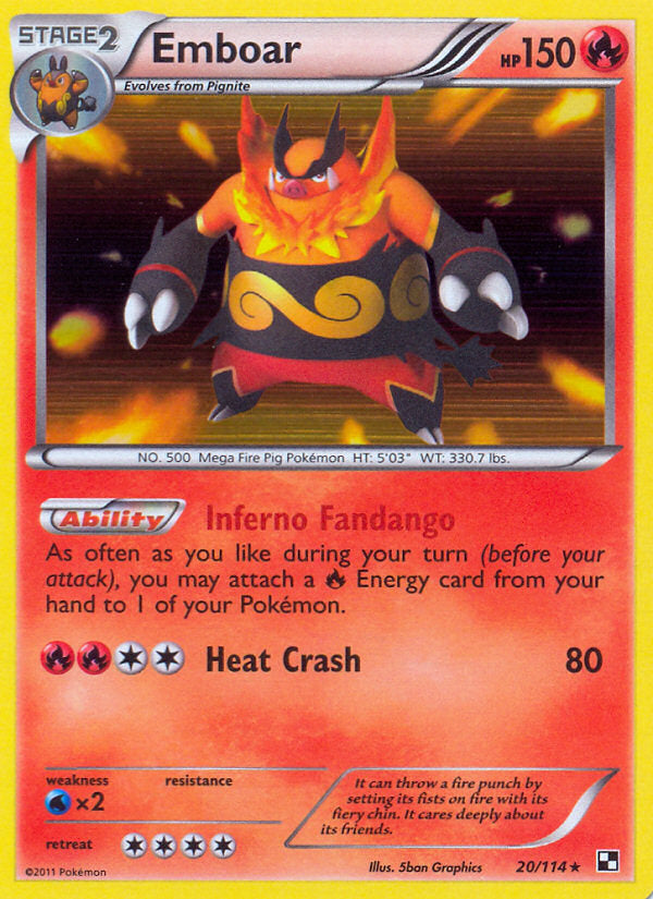 Black & White Holo Emboar #20/114